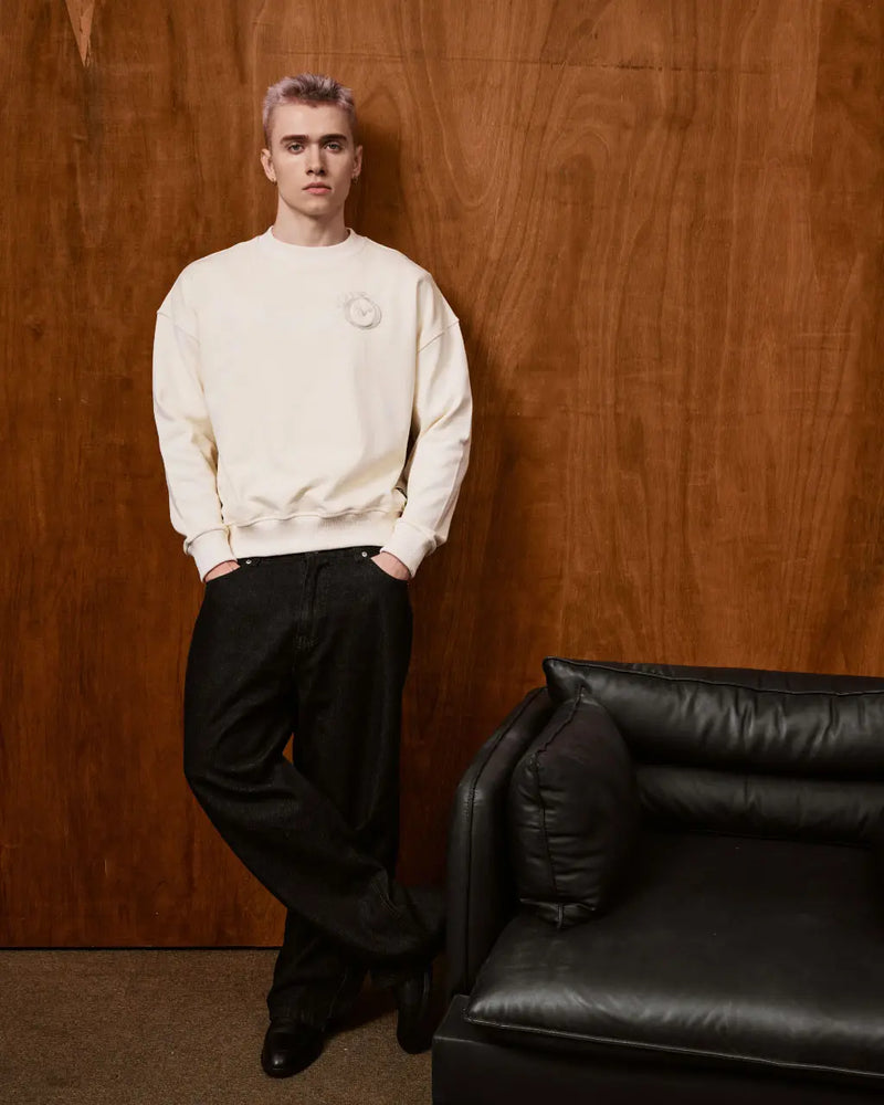 "Collector" Crewneck Cream