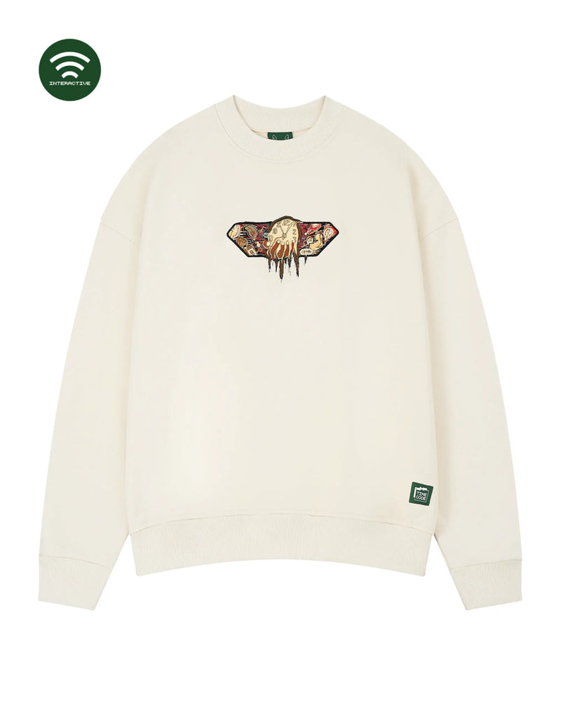 "Illusion" Crewneck Cream